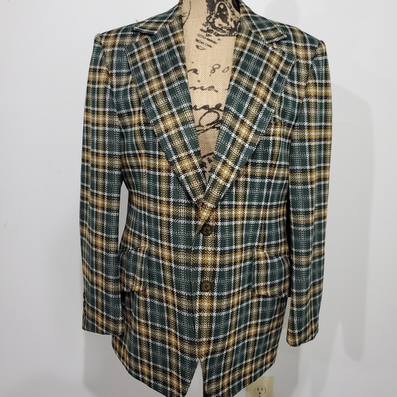 mens plaid blazer vintage